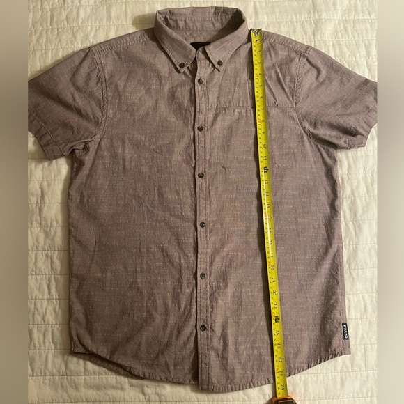 Prana Men's Casual Brown Button Down Short Sleeve Med - Picture 8 of 10